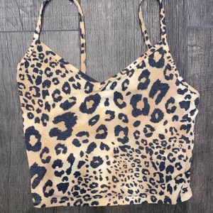 Cheetah Design Crop Top 🤎